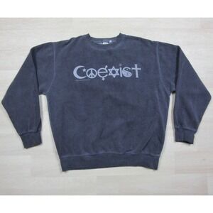 Earthbound Trading Co. COEXIST Crew Neck Sweatshirt Unisex Size (M) Hippy Gray